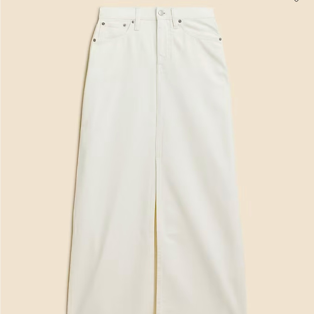 NWT’s J Crew white denim maxi skirt